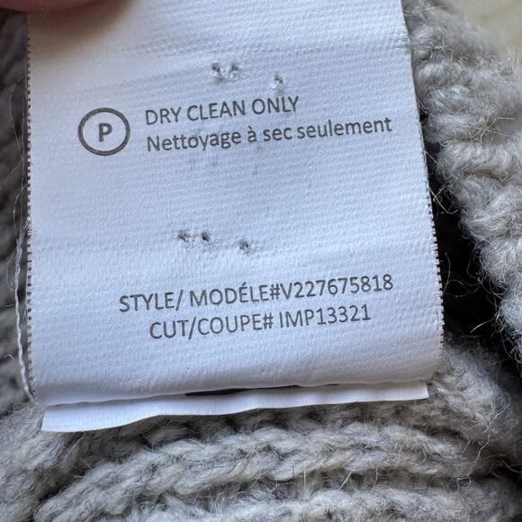 VINCE Gray Wool Yak Blend Long Sleeve Waffle Knit Sweater - Picture 8 of 8